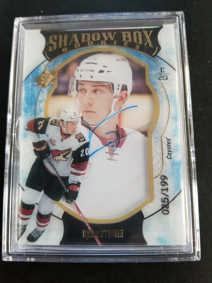 2016-17- U.D. SPX SHADOW BOX ROOKIE DYLAN STROME  R.C. AUTO  SP#25/199  CHICAGO - Image 1 of 1