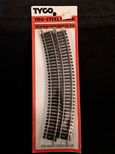 Tyco HO Scale Tru-Steel 18" Radius Curve Track 4 Pieces #418 New Sealed Package - Picture 1 of 2