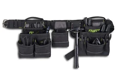 AWP Premium Tool Belt Carpenter Rig with 18 Pockets and Adjustable Suspenders - Image 1 of 4