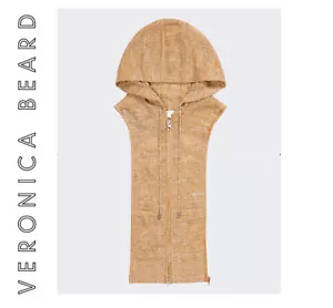 NUEVO CON ETIQUETAS BARBA VERONICA Dickey SOUINE SUDADERA CON CAPUCHA Suéter Ligero Camel Dorado Caramelo - Imagen 1 de 13