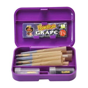 HONEYPUFF 1 1/4 Flavored Rolling Paper Bundle Glass Filter Tip Rolling Cones Box - Picture 1 of 12