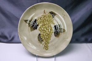 Cabernet Dinner Plate Green Grapes 11 1/4 " Tabletops Unlimited Round - Picture 1 of 6