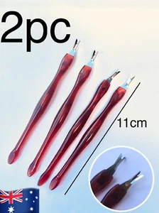 2 Pcs Cuticle Nail Art Manicure Pedicure Remover Pusher Trimmer Removal Cutter $ - Picture 1 of 5