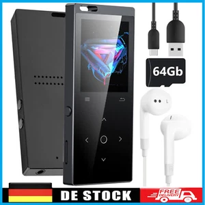 MP3 MP4 Player Bluetooth 5.2 Sport Musik-Player 64GB HiFi Video, Radio, Aufnahme - Bild 1 von 16