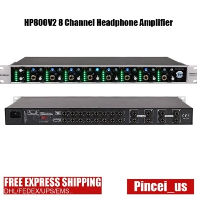 Alctron HP800V2 8CH Headphone Amplifier with LED Indicator Lights for Monitoring - Image 1 of 4