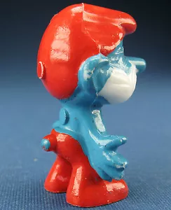 Erkennst Du Deinen Schlumpf - Oberschlumpf - hervorstehende Gussabdrücke - Ü-Ei - Bild 1 von 3