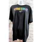 Nike Black Multicolor #BETRUE Dri Fit Short Sleeve Top XL Lightweight Soft 