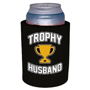 Trophy Husband Thick Foam "Old School" Style Can Coolie - Picture 1 of 19