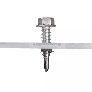 Stainless Steel hex washer head self drill metal screws #8 x 2" Qty 50 - Bild 1 von 4