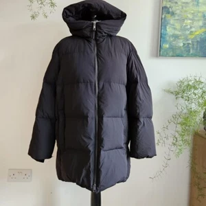 OYSHO wasserabweisende federwattierte Longjacke schwarz UVP 159£  - Bild 1 von 5