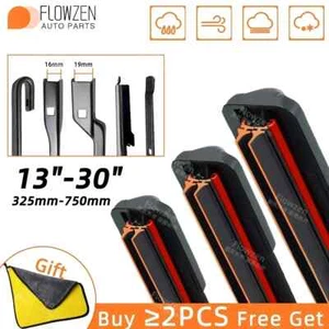 Car Wiper Blades Universal Soft Double Layer Rubber Frameless Bracketless Brushe - Picture 1 of 22