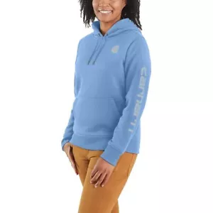Carhartt Women's Relaxed Fit Logo Sleeve Sweatshirt  Skystone 2X - Picture 1 of 1