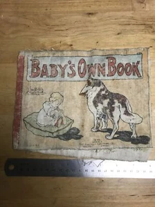 Antique Vintage Saalfield Muslin Books: Baby's Own Book Antique Cloth - Picture 1 of 3