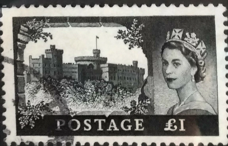 Gran Bretaña 1955 Castillos SG #539 Scott #312 E2R & St. Edward's wmk Usado Foto 1 de 1