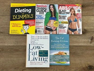 Lot of 5 Women's Health Books- Dieting for Dummies, Women's Health Guides.... Foto 1 de 4