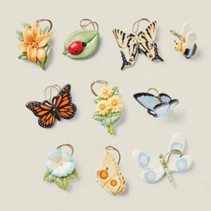 Lenox China BUTTERFLY MEADOW Mini Ornaments - 10 Piece Set - N/O - Picture 1 of 1