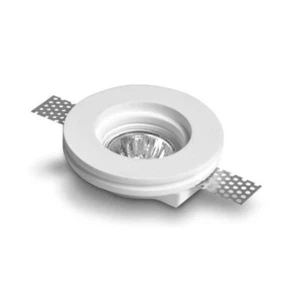 portafaretto in gesso ceramico slim rotondo diam.10cmda incasso GU10/MR16 Φ100 - Foto 1 di 1