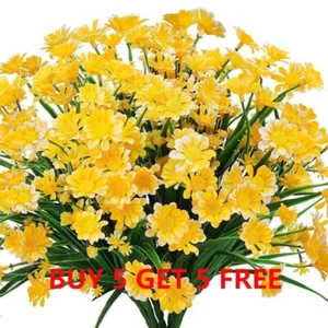 51 heads Artificial Flowers Plastic Plants Wedding Xmas Garden Decor Outdoor - Picture 1 of 15