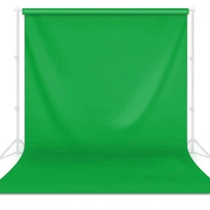 10 ft. x 10 ft. Green Chromakey Screen Photography Background Muslin, High De... - Picture 1 of 5
