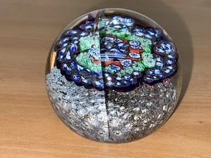 Village Art Glass Paperweight Divided Line 3.5” - Picture 1 of 6