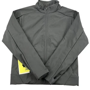 All In Motion Softshell Fleece Jacket Mens Small Black Wind Water Resistant New - Picture 1 of 8