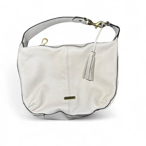Bolso de Hombro Coach Madison Phoebe Hobo F23960 Blanco Cuero Guijarro Borla - Imagen 1 de 8