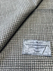 Vitale Barberis Canonico VINTAGE Fabric 1.70m - 25% SILK Cotton Linen - Green Br - Picture 1 of 15