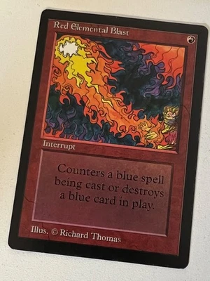 Magic the Gathering MTG Beta Red Elemental Blast NM-  (Beta Bob) - Image 1 of 2