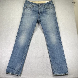 Rag & Bone Jeans Mens 34 Blue Fit 2 Slim Straight Button Fly Made In USA Denim - Picture 1 of 14