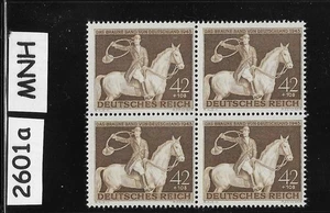 MNH Briefmarkenblock B243 1943 Brauner Derby Pferderennen München Deutschland #2601a - Bild 1 von 1