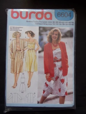 § patron vintage BURDA 6604 femme ensemble été tailles 36 à 48 - Photo 1/2