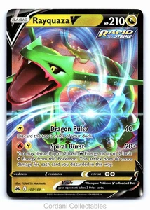 Rayquaza V 100/159 - Crown Zenith - Pokemon Card - Near Mint - Foto 1 di 2