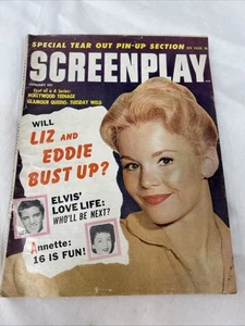 Screen Play Magazine January 1960 - Tuesday Weld Elvis Annette Funicello Fabian - Picture 1 of 14