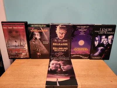Horror VHS Lot Hellraiser 1 &2 Arachnophobia The Serpent And The Rainbow, etc - Image 1 of 4