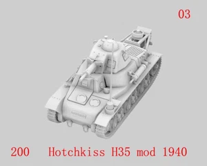 3D Printed 1/72 French Hotchkiss H35 mod 1940 Light Tank Unpainted Model Kit-3 - Picture 1 of 1