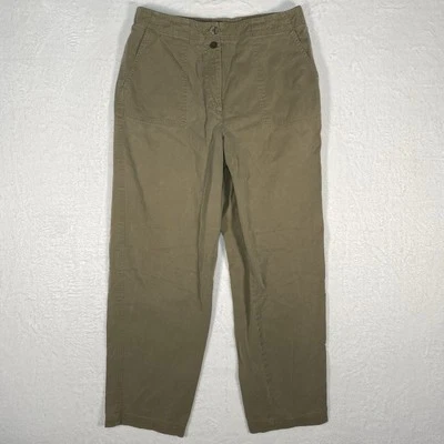 Talbots Women’s 8P High Waist Patch Pocket Pants Straight Light Khaki Tan - Image 1 of 4