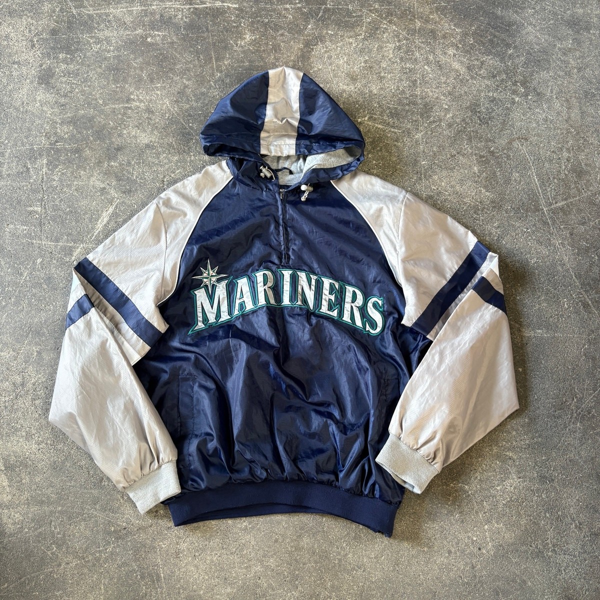 MLB SEATTLE MARINERS シアトルマリナーズ　ジャケット Men's Seattle Mariners Pro Player Navy Tape Full-Zip Hoodie
