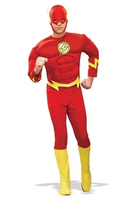 DISFRAZ DE VESTIDO ELEGANTE DE LUJO MUSCLE CHEST THE FLASH PARA HOMBRE ADULTO CON LICENCIA - Imagen 1 de 2
