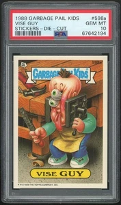 1988 Garbage Pail Kids 15th Series #598a Vise Guy PSA 10 GEM MINT Os15 Die-Cut - Picture 1 of 2