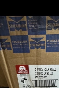 Mueller Streamline Copper Press 2 1/2” Inch 90 degree Turn Elbow, 02082 - Picture 1 of 1