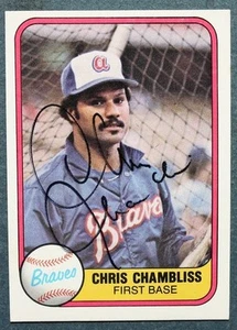 Atlanta Braves star Chris Chambliss Autographed / signed 1981 Fleer card SCARCE- - Picture 1 of 1