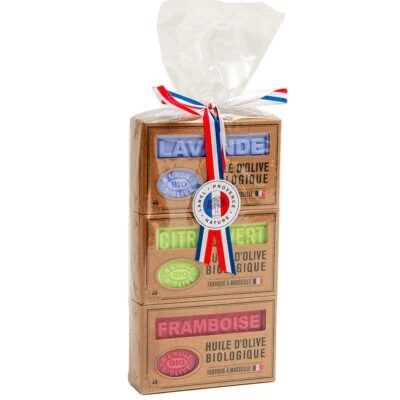 Label Provence  - French Olive Oil Soaps - Various Scents - Set of 3 x 125g - Image 1 of 2