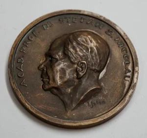 1966 Romania Dr. Stefan Nicolau Table Medal - Bronze 69 mm - Jalea - Picture 1 of 1