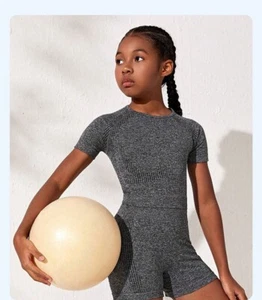 Teen Girls Athletic Outfits 2 piece Sportswear Kids Tracksuit workout set 7- 13Y - Picture 1 of 7
