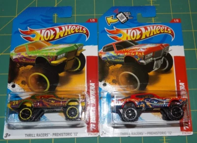 批量 2 件 - 2012 年风火轮 Thrill Racers - 史前 - '71 别克里维埃拉 — 第 1/4 张图片