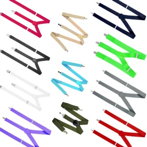 Suspendedores elásticos en forma de Y ajustables multicolores para hombre - Imagen 1 de 18