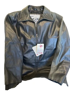 JOE ROCKET CLASSIC BLACK LINED MOTORCYLE JACKET SOFT LAMBSKIN SZ L. UNFINISHED - Picture 1 of 8