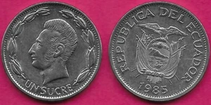 ECUADOR 1 SUCRE 1985 UNC 1 ANNO TIPO,NOME DEL PAESE,STEMMA,ANNO DI IS - Foto 1 di 1