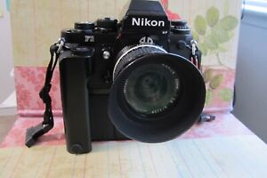 Vintage Nikon F3HP SLR Film Camera MD-4 Motor Drive Nikkor 35 mm Lence 