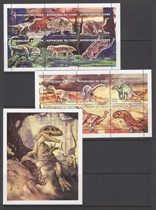 Chad Sc 788c-788E MNH. 1998 Dinosaurs, complete set, fresh, bright, VF+. - Picture 1 of 1